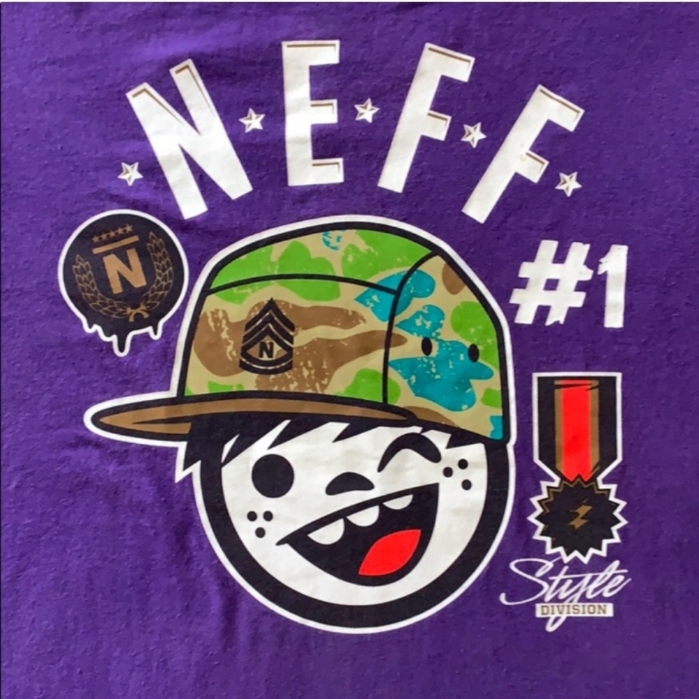 GUC Neff Mens Puple Graphic Tee Shirt Sz S